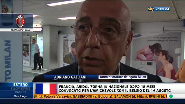 Milan, Galliani: "Balo? Speriamo nulla di grave"
