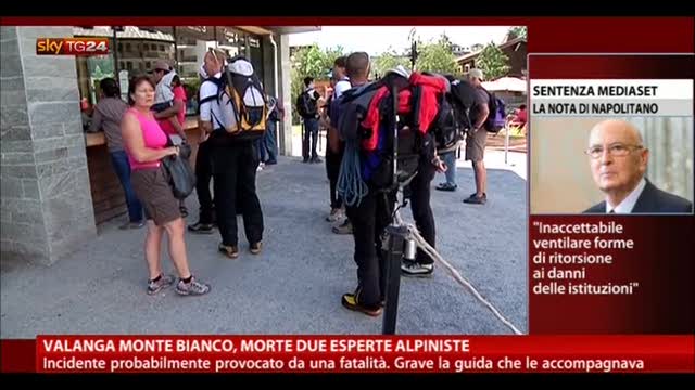 Valanga Monte Bianco, morte due esperte alpiniste