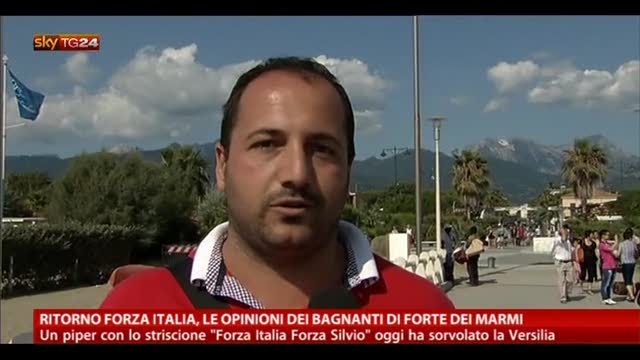 Forza Italia, le opinioni dei bagnanti di Forte dei Marmi