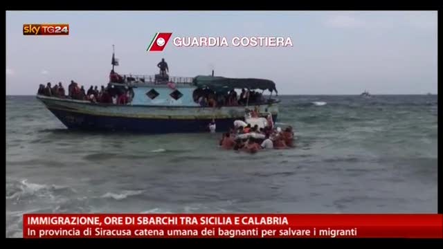 Immigrazione, ore di sbarchi tra Sicilia e Calabria