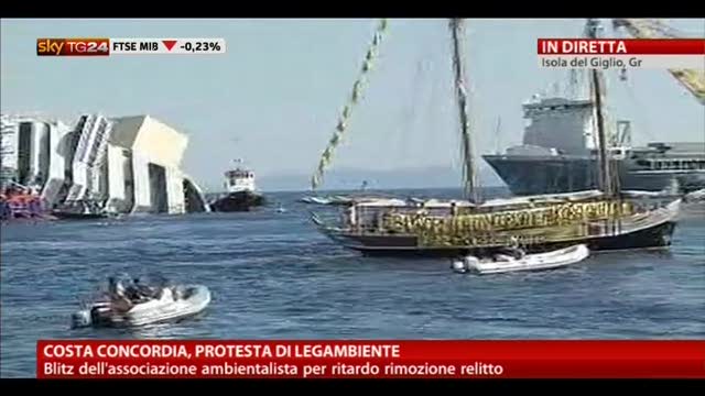 Costa Concordia, Protesta di Legambiente 
