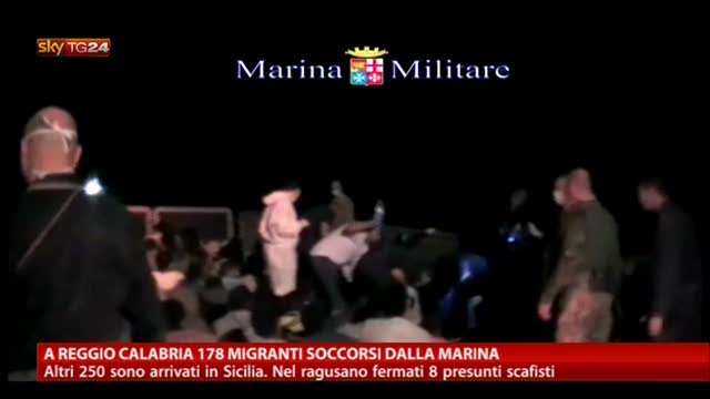 A Reggio Calabria 178 migranti soccorsi dalla Marina