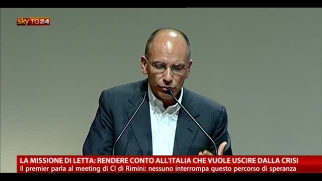 Missione Letta: rendere conto Italia che vuole uscire crisi