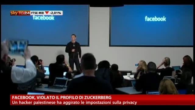 Facebook, violato il profilo di Zuckerberg