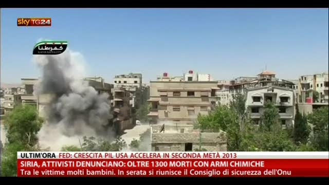 Siria, attivisti: oltre 1300 morti con armi chimiche