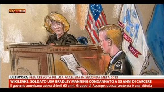 Wikileaks, Bradley Manning condannato a 35 anni di carcere