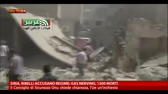 Siria, ribelli accusano regime: usato gas nervino,1300 morti