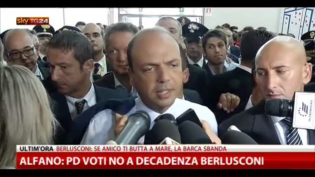 Alfano: PD voti no a decadenza Berlusconi