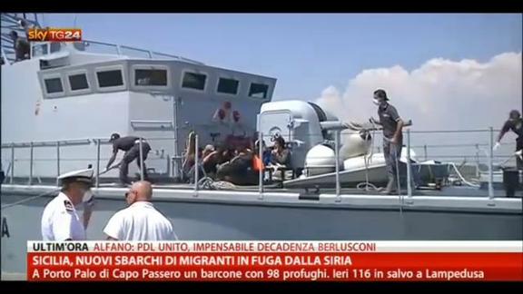 Sicilia, nuovi sbarchi di migranti in fuga dalla Siria