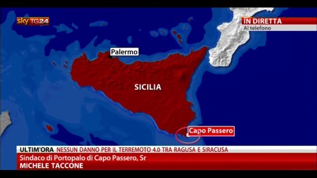 Sisma Sicilia, parla Sindaco di Porto Palo di Capo Passero
