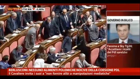 Berlusconi frena i suoi. Pdl: via l'imu o salta tutto