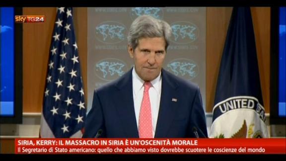 Siria, Kerry: il massacro in Siria è un'oscenità morale