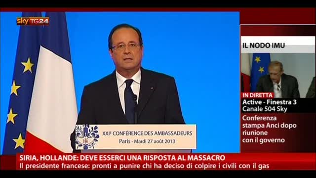 Siria, Hollande: deve esserci una risposta al massacro
