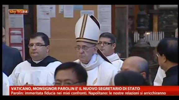Vaticano, Monsignor Parolin è il nuovo segretario di Stato