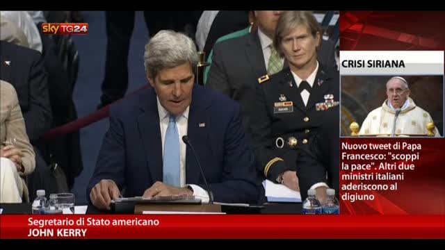 Siria, Kerry parla al Congresso: Il mondo ci guarda