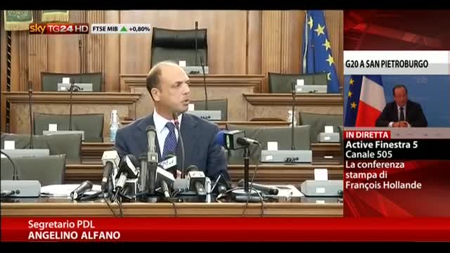 Alfano: La fiducia di Napolitano in Berlusconi è ben riposta
