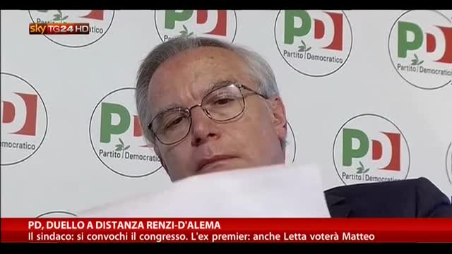 Pd, duello a distanza Renzi-D'Alema