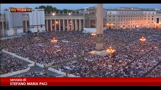 Veglia pace, in 100mila hanno pregato in piazza San Pietro