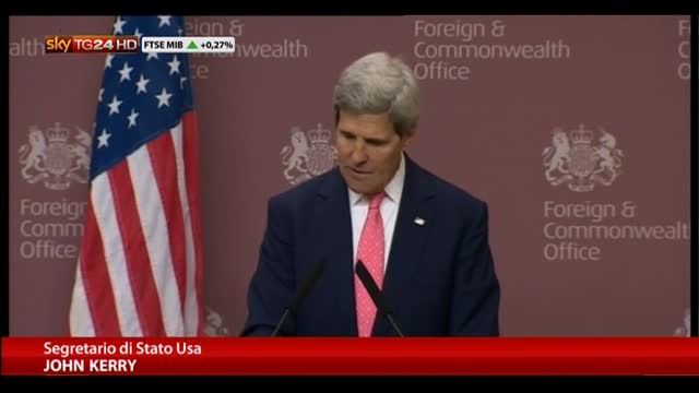 Siria, Kerry: è più pericoloso non agire