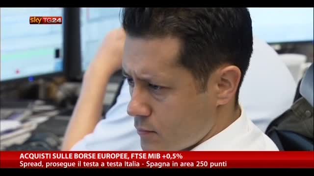 Acquisti sulle borse europee, FTSE MIB +0,5%