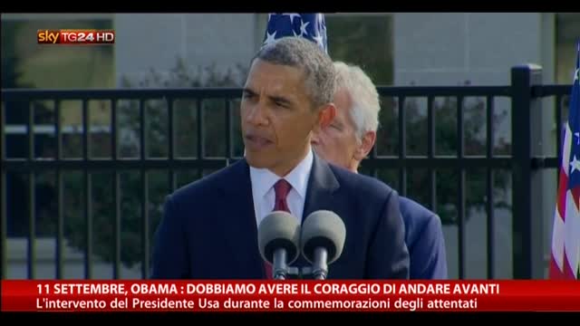 11/09, Obama: "Dobbiamo avere il coraggio di andare avanti"