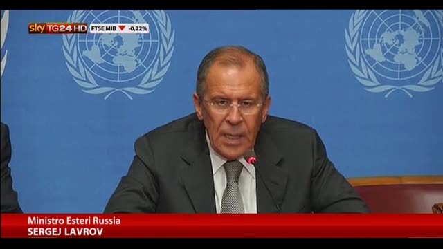 Siria, Lavrov: a fine settembre data colloqui di pace