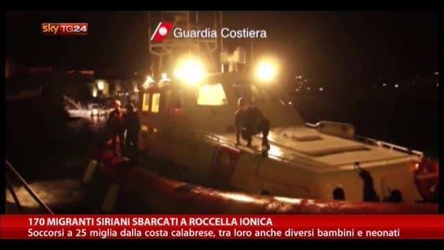170 migranti siriani sbarcati a Roccella Ionica
