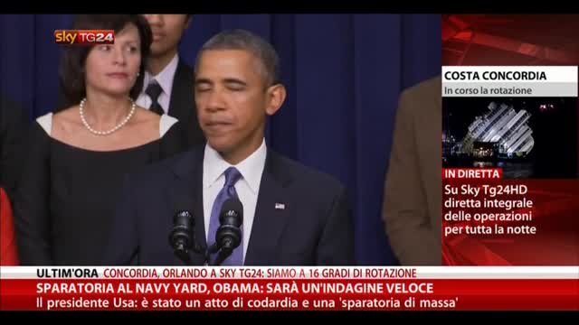 Sparatoria al Navy Yard, Obama: sarà un'indagine veloce