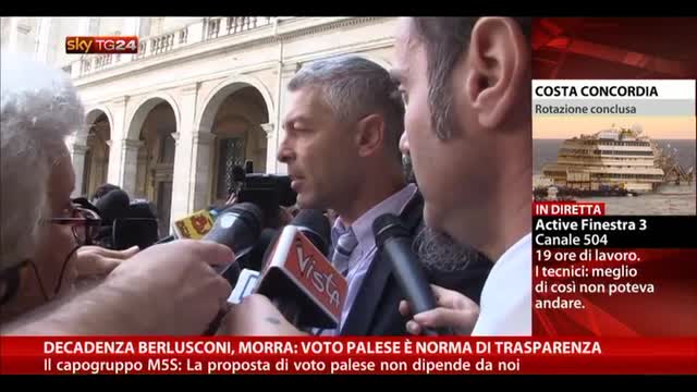 Decadenza Berlusconi, Morra: voto palese è trasparenza
