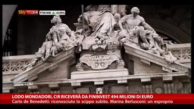 Lodo Mondadori,Cir riceverà da Fininvest 494 milioni di euro