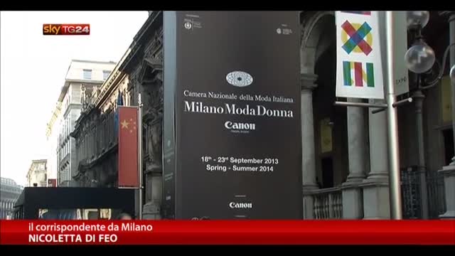 Kate Moss a Milano per la settimana della moda