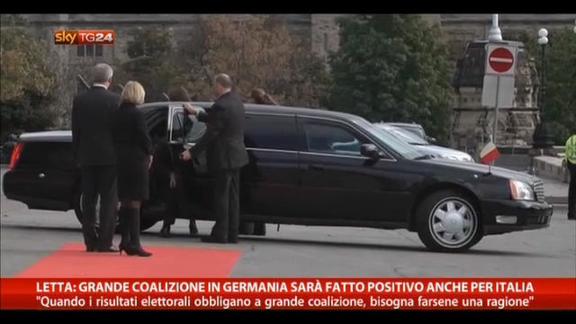 Letta: coalizione in Germania sarà positivo per Italia