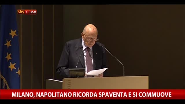 Milano, Napolitano ricorda Spaventa e si commuove