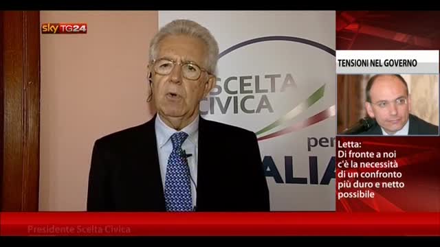 Monti: basta con le promesse elettorali come l'Imu