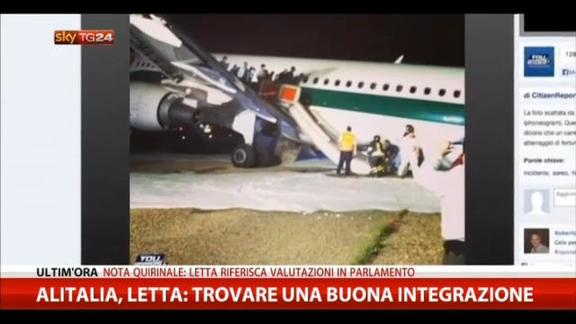 Fiumicino, atterraggio di emergenza per un aereo Alitalia