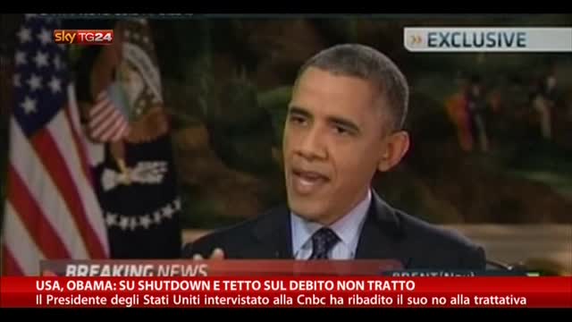 Usa, Obama: su Shutdown e tetto sul debito non tratto