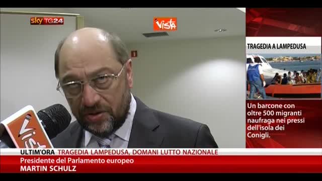 Naufragio Lampedusa, le parole di Martin Schulz