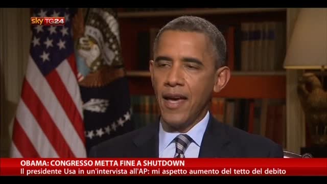 Obama: "Il Congresso metta fine allo shutdown"