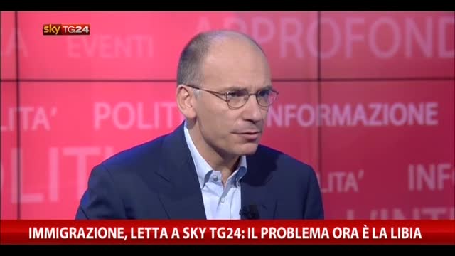 Immigrazione, Letta a SkyTG24: "Il problema ora è la Libia"