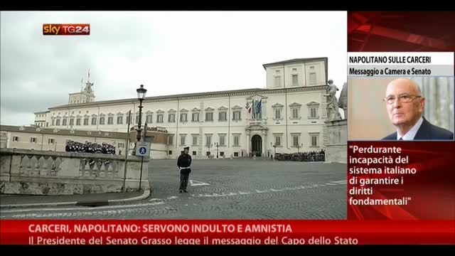 Carceri, Napolitano: servono indulto e amnistia