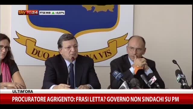 Lampedusa, Barroso: immagini che non dimenticherò mai