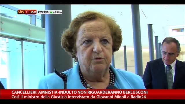 Cancellieri: amnistia-indulto non riguarderanno Berlusconi