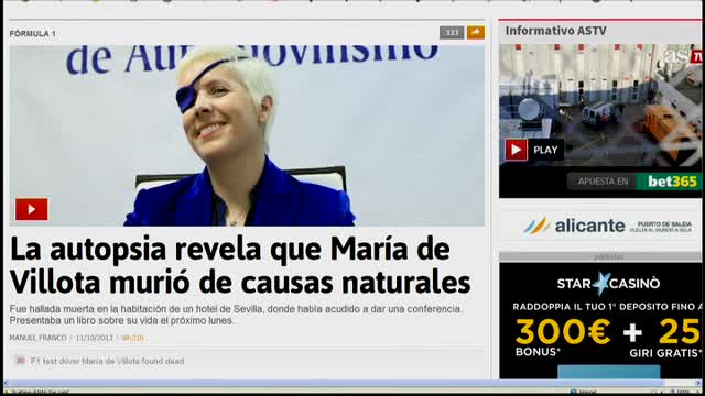Stampa spagnola: Maria De Villota è morta per cause naturali