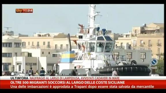 Oltre 500 migranti soccorsi al largo delle coste siciliane