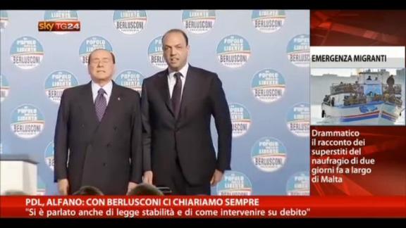 Spaccature interne al PDL, ma Berlusconi e Alfano conciliano