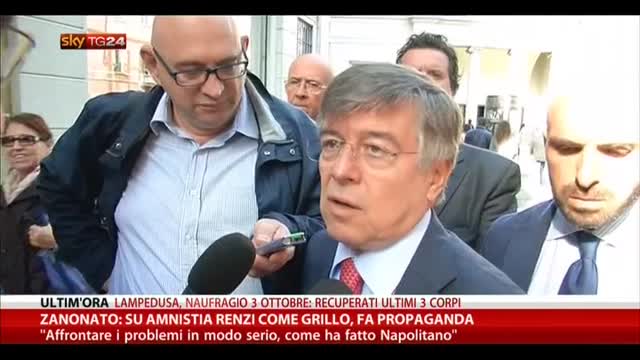 Zanonato: Su amnistia Renzi come Grillo, fa propaganda