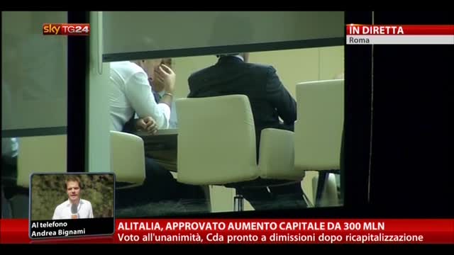 Alitalia, approvato aumento capitale da 300mln