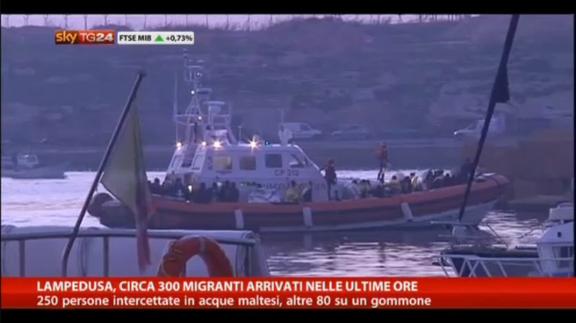 Lampedusa, circa 300 migranti arrivati nelle ultime ore