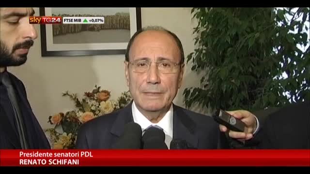 Decadenza Berlusconi, Schifani: Tempi abbreviati sospetti