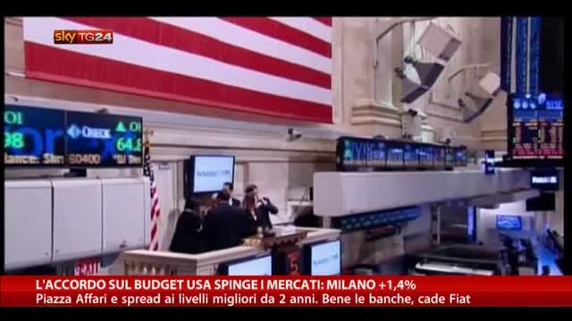 L'accordo sul badget Usa spinge i mercati: Milano +1,4%